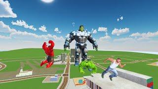 Franklin Join Team Hulk to Fight Hulk Buster in Indian Bike Driving 3D