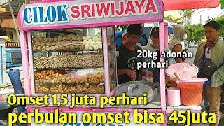 RAUP TURNOVER 45 MILLION PER MONTH, CILOK SRIWIJAYA DAY 20 KG Dough - indonesia street food