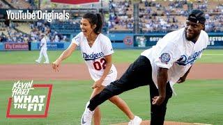 The Dodgers Train Kourtney Kardashian and Kevin Hart