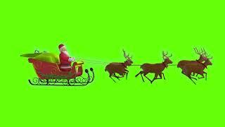 Santa with Cart Animation Green screen || Merry Christmas | Free Download #nocopyright #greenscreen