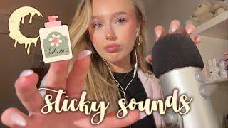 ASMR sticky sounds ~ asmr for those who love mouth sounds & close whispers