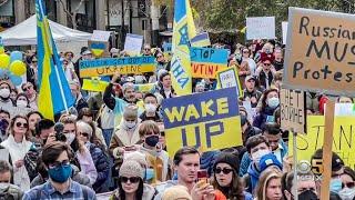 Hundreds in San Francisco Protest Russia's Invasion of Ukraine