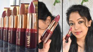 New Lakme Ultimate Glam Satin Matte Lipstick Review| Lakme Satin Matte Lipstick| Lakme Lipstick