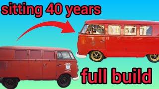 Abandoned VW T1 Bus - full restoration and camper van conversion