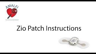 AMALFI Zio Patch instructions