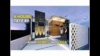 Desain rumah 7x15 A House #4 minimalis, modern, tropis dan unik