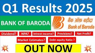 BANK OF BARODA Q1 results 2025 | BOB results today | BANK OF BARODA Share News |BANK OF BARODA Share