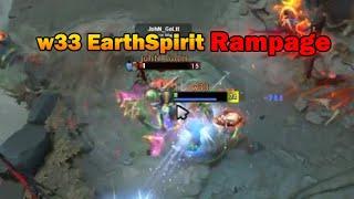 w33 Gets a Rampage With Earth Spirit Mid Dota 2