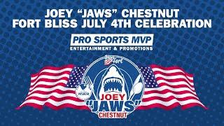 Joey Chestnut July 4th Fort Bliss Meat and Greet