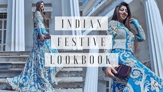 Indian Festive Lookbook 2017 - Pearl And Mirror Work | Simran Bhatia