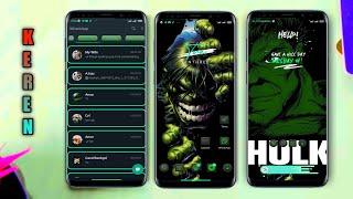 KEREN TERBARU TEMA XIAOMI MIUI 12 TEMBUS WHATSAPP DARK MODE - KUSTOMISASI HULK ‍️