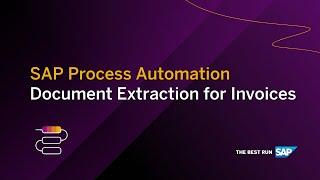 SAP Process Automation - Document Info Extraction for Invoice Processing