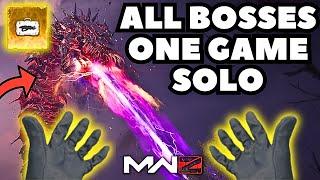 MW3 Zombies All Bosses Challenge Beating All 8 Bosses in One Game Solo