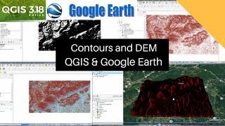 Create contours and DEM using Google Earth and QGIS 3.18