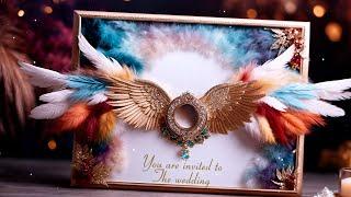 3D Feather Wedding Invitation After effects Template | Wedding Invitation Video | Ae free templates