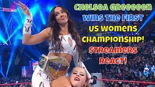 Streamers React! Chelsea Green Wins the Womens US Championship! #wwe  #chelseagreen #mainevent