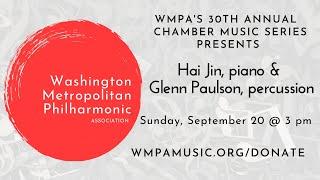 Sept. 20, 2020 Hai Jin, piano & Glenn Paulson, percussion