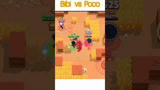 bibi vs poco in brawl stars #brawlstars #shorts #supercell #bibi #poco