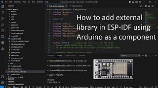 How to add external library in ESP IDF using Arduino as a component with VS Code