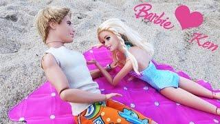 Cartoon Barbie Ken with Camper Van. Skipper plays Pokemon Go Cartoon  Barbie Original Toys