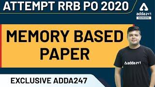 IBPS RRB PO Prelims 2020 | Memory Based Paper | Adda247