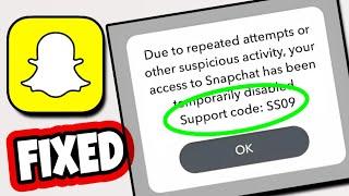 How To Fix Snapchat Support Code SS09- Fix Snapchat Account Has Been Temporarily Disabled Error