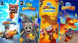 Talking Tom Gold Run vs Tom Hero Dash - Platinum Tom vs Angela Ecology vs Talking Ton