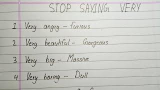 Stop saying very | Learn advance english | PAS Education