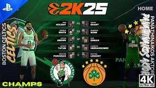 BOSTON CELTICS vs. PANATHINAIKOS | EUROLEAGUE 2K25 | PS5 PRO [4K60] ULTRA HD Realistic Gameplay