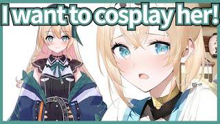 Iroha Reacts Her Suisei Cosplay Outfit 【Hololive / Eng Sub】