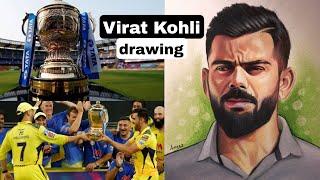 Virat Kohli drawing ️ IPL  professional arts ameer #ameerartist #trending