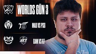 Kazananlar İsviçre usulü elemesine çıkıyor | Worlds 3. gün MAD VS PSG - GAM VS R7