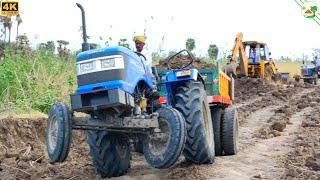 Sonalika DI 47 RX Tractor fully loaded | JCB 3DX Machine | Tractor Video