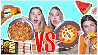 אוכלות אוכל אמיתי לעומת אוכל מגומי! Real food VS gummy food