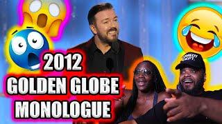 Ricky Gervais- Golden Globe 2012 Monologue- RICKY IS A BEAST- BLACK COUPLE REACTS