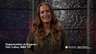 Opportunities at Argyros: Toni Cohrs, MBA '23