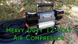 Tozalazz 12 Volt Dual Cylinder Air Compressor Review While Camping - High PSI Output 12V Compressor