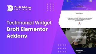 Testimonial Widget | Droit Addons for Elementor