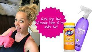 CLEAN WITH ME // quick nap time cleaning mom of 2 under 2