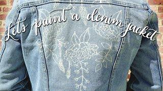 Painting a Denim Jacket: Flowers & Hand Lettering