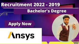 Ansys Off Campus Drive | 2022 2021 2020 2019 Batch | IT Company Jobs |  Salary: 4LPA+