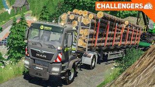 LS19 CHALLENGERS #3: Der Forst-LKW-Konvoi: Festgefahren in den Alpen | FARMING SIMULATOR 19