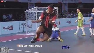 Gols Delhi Dragons (Ronaldinho) X Mumbai Warriors (Giggs) | Premier Futsal India 2017