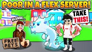 WE PRETENDED TO BE POOR IN A FLEX SERVER! They Gave Us THIS! (Roblox Adopt Me)