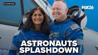 Astronauts Williams, Wilmore return to Earth