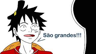 Luffy fazendo coisas com a Nami