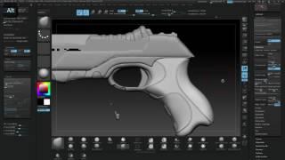 Zbrush Sculpt   SciFi Handgun