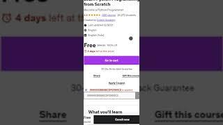 Learn Python Programming from Scratch | Udemy Paid Course For FREE Coupon code 2022 #shorts