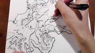 Drawing a D&D World Map - From Start to Finish