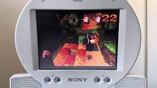 Crash Bandicoot 1 -Rolling Stones play through on PSone LCD Console